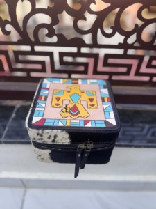 Bohemian New Designer Hair On Hide <b>Jewellery</b> Compact Case Vintage Hand Tooled Leather Durable Storage Accessory Holder - Product Image 3