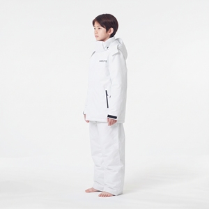 Chaqueta de Esquí Impermeable Blanca para Niños Hawk Eye con Capucha, Cierre de Cremallera, Aislamiento Sintético, para Niños, Ropa para la Nieve al Aire Libre - Product Image 4