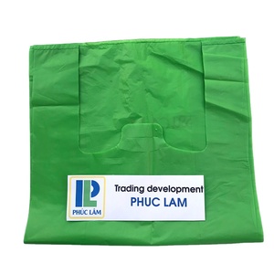 Wholesale 100% Biodegradable <b>Compostable</b> Shopping T-Shirt Plastic <b>Bags</b> Customizable Logo Made in Vietnam for Packaging - Product Image 1