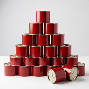 Base de puré de tomate procesado con pasta de tomate enlatada en latas de fácil apertura para compradores internacionales de supermercados y servicios de catering - Product Image 2