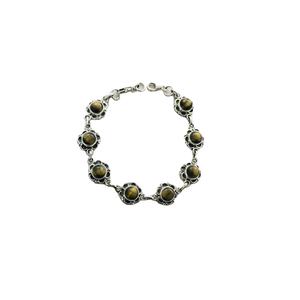 925 <b>Sterling</b> <b>Silver</b> Handmade Durable <b>Bracelet</b> Yellow Tiger Eye Cabochon Fashion Jewelry Unisex <b>Women</b> Wedding Gift Party - Product Image 1