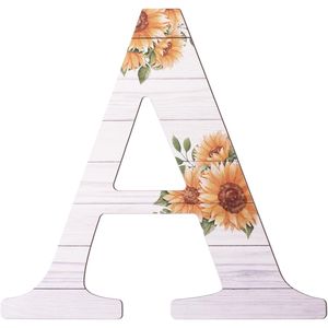 Lettere in Legno Rustico da 12 Pollici, Grandi Insegne Decorative a Forma di Girasole per Arredamento Murale Domestico - Product Image 1