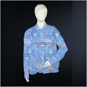 Chemise Femme en Coton Imprimée au Bloc 2026 – Fournisseur de Chemises Bohèmes Gypsy Imprimées au Bloc pour Soirées – Nouvelle Collection Femme - Product Image 1