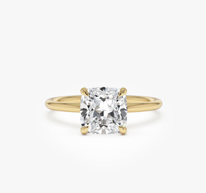 Anillo de Diamante Cultivado en Laboratorio con Corte Cojín, Certificado por IGI, Chapado en Oro, para Aniversario de Bodas - Product Image 1