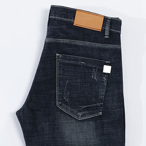 Pantalones Vaqueros Casuales de Hombre, Diseño Slim Fit, Lavado, Estilo Urbano, de Alta Calidad, en Oferta - Product Image 3