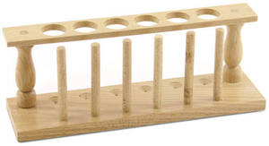 Soporte de madera profesional para laboratorio con orificios perforados, pasadores verticales para secado, personalizable OEM, capacidad de 6-12 orificios, 20 cm - Product Image 4