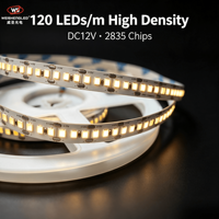 Lampu Strip LED 2835 24V 120 LED/m CRI>83  Lumen Tinggi Lampu Pita LED Fleksibel untuk Dekorasi Proyek Dalam Ruangan
