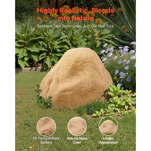 Copertura per Pompa da Esterno in Finta Roccia con Texture Naturale Realistica, Leggera e Resistente alle Intemperie in Poliresina, Copertura Artistica in Finta Roccia - Product Image 2