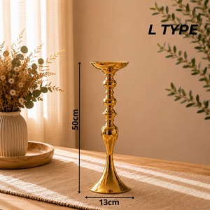 Golden Candlestick <b>Holder</b> Elegant <b>Taper</b> <b>Candle</b> <b>Holders</b> for Home Decoration Wedding Table Centerpiece - Product Image 5