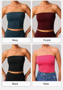 Sujetador Deportivo Simple con Banda Frontal para Mujer, Talla Grande, Ligero, Transpirable, para Yoga, Pilates, Gimnasio, Ejercicio, Ropa Deportiva - Product Image 4