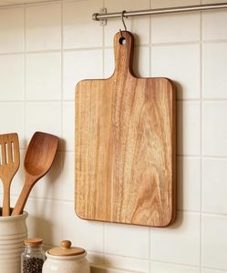 เขียงไม้กระถินเทศพร้อมด้ามจับ สำหรับหั่นอาหาร ชีส และเสิร์ฟ - Product Image 4