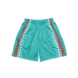 กางเกงขาสั้นตาข่ายคุณภาพสูงสำหรับผู้ชาย สวมใส่สบาย สีพื้น เหมาะสำหรับฤดูร้อน แห้งเร็ว มีเชือกผูก - Product Image 1