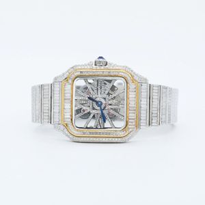 นาฬิกาเพชรคุณภาพสูง DEF Lab Grown Diamond ประดับเพชรเต็มตัวเรือนอัลลอย หน้าปัด 40 มม. สาย 20 มม. สไตล์ธุรกิจ - Product Image 2
