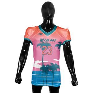 Maillot de football américain personnalisé avec logo d'équipe OEM, 100 % polyester respirant, séchage rapide, col en V, nom et numéro personnalisés - Product Image 1