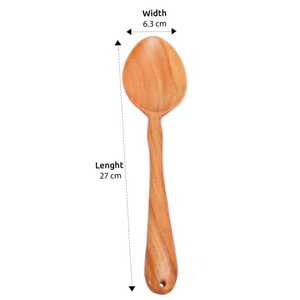 Espátula de madera de neem 100% natural – Espátula de cocina y mezcla con mango largo, antiadherente, segura para alimentos - Product Image 2