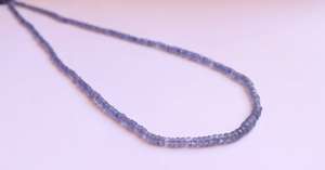 ลูกปัดแทนซาไนต์สีน้ำเงินธรรมชาติทรงรอนเดลล์ขนาด 3-4 มม. ลูกปัดพลอยแทนซาไนต์ทรงรอนเดลล์ขนาด 18 นิ้ว สำหรับทำเครื่องประดับขายส่ง - Product Image 6