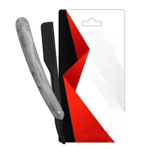 มีดโกนหนวดคุณภาพสูง ด้ามจับพลาสติก ใบมีดโกนตรงทำจากสแตนเลส สำหรับโกนขน - Product Image 6