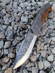 Custom Handmade Damascus Steel Skinner Point <b>Knife</b> Art Blade 0.7mm Thickness OEM Support - Product Image 5
