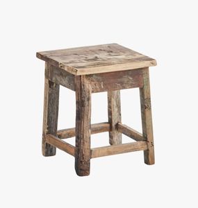 Table d'appoint rustique en teck massif de qualité supérieure, finition naturelle, table basse pour villa, hôtel et mobilier commercial - Product Image 4