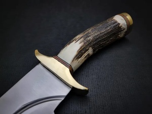 Cuchillo Bowie de Fantasía Hecho a Mano PASHA ENTERPRISES con Punta Recta, Mango de Asta de Ciervo, Acero Inoxidable, Táctico, para Caza, OEM - Product Image 2