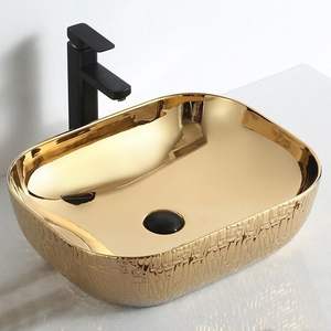 Lavabo de luxe en laiton doré de qualité supérieure, lavabo sur pied fait main en métal pour la maison, l'hôtel, le restaurant et les villas de luxe - Product Image 1