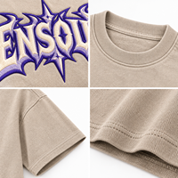 T-shirt Homme Col Rond Coupe Ample 100% Coton 270 g/m² Épaules Tombantes Personnalisable Broderie 3D Fabricant
