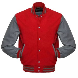 Men's New Design Fashion Loose Varsity College Bomber Baseball <b>Jacket</b> with Stand Collar Chenille Patches Letterman Style - Product Image 5