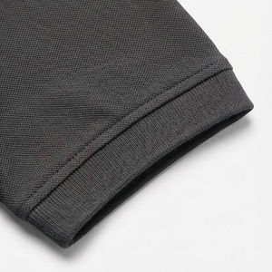 Polo en coton Oxford à manches courtes pour homme, noir, logo brodé, décontracté, respirant, coupe classique, design uni - Product Image 6