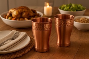 Verre à vin en cuivre écologique, gobelet en cuivre recyclable, verre en cuivre durable pour la cuisine, respectueux de l'environnement - Product Image 2