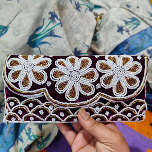 กระเป๋าคลัทช์ลูกปัดทำมือ ราคาประหยัด สวยหรู สำหรับสุภาพสตรี เหมาะสำหรับงานแต่งงาน งานเลี้ยง และงานกลางคืน - Product Image 1