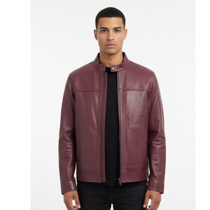 Chaqueta de Cuero para Hombre, Diseño Personalizado, Detalles Elegantes, Forro Interior Suave, Prenda Exterior Clásica e Informal de Primera Calidad - Product Image 1