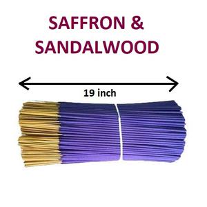 Bâtons d'encens de 19 pouces Exportations mondiales de bâtons d'encens de parfum de safran et de bois de santal en vrac (violet) - Product Image 1
