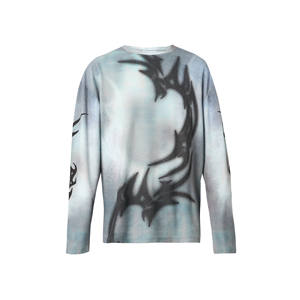 Camisetas de Manga Larga para Hombre 100% Algodón - Cuello Redondo Ecológico con Estampado Digital y Diseño Tie-Dye, Estilo Casual, Servicio OEM - Product Image 4