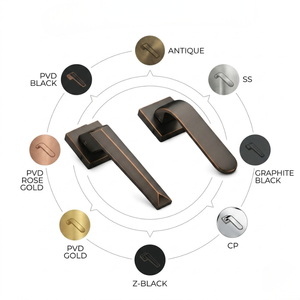 Premium Solid Brass Door <b>Handle</b> Set Modern Mortise Lever <b>Handle</b> for Main Door Interior Use Corrosion Resistant Heavy Duty Design - Product Image 5