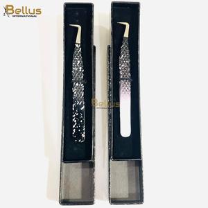 Pinzas para Pestañas de Doble Punta a 90 Grados, Acero Inoxidable, Punta Suave, Agarre Perfecto, Herramienta con Logotipo Personalizado - Product Image 3