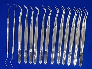 Premium Stainless Steel Dental Examination Instrument <b>Set</b> 10 PCS College Tweezers Mouth Mirror Explorer Cotton Dressing <b>Pliers</b> - Product Image 1