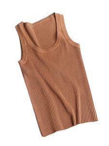 Col en v tricot débardeur 2025 été mince haut pour femme femme court femme Sexy solide décontracté sans manches t-shirt haut - Product Image 6