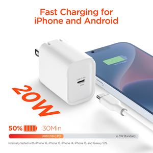 Caricatore da Muro USB-C PD 20W per Ricarica Rapida di Dispositivi Compatibili - Product Image 3