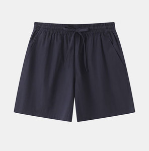 Shorts Bermuda Homme Grande Taille Couleur Unie avec Cordon de Serrage Style Décontracté Tissé Taille Mi-Haute - Product Image 1