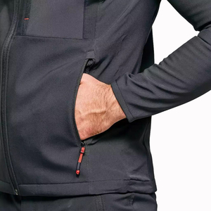 Men's Softshell <b>Jacket</b> 100% Polyester <b>Fleece</b> Lined Outdoor Quick Dry Breathable Winter Hooded Waterproof <b>Thick</b> Coat - Product Image 3