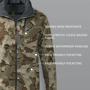 Veste d'hiver pour homme en velours côtelé imperméable et respirant, camouflage, couleur unie, thermique, en vente - Product Image 3