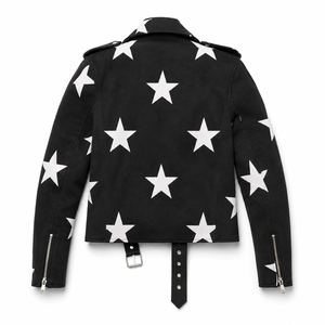 <b>Suede</b> Moto <b>Jacket</b> Winter Embroidery Windproof Breathable Eco-Friendly Anti-Bacterial Custom Branding 100% Polyester Lining <b>Men's</b> - Product Image 2