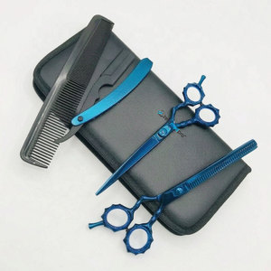 Ciseaux de coiffure professionnels durables avec rasoir et peigne, ciseaux de barbier pour la beauté des cheveux, logo personnalisé - Product Image 5