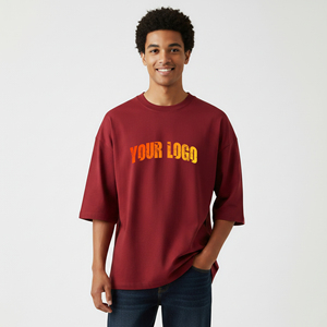 T-shirt Homme Col Rond Coupe Oversize Épaules Tombantes Léger Style Urbain Idéal Sport et Quotidien – Prix de Gros Abordable - Product Image 4