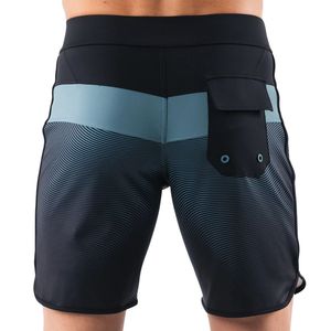 Shorts de bain athlétiques pour hommes, noirs, bleu acier, à séchage rapide, avec cordon de serrage, pour la plage, la natation et les sports nautiques - Product Image 2