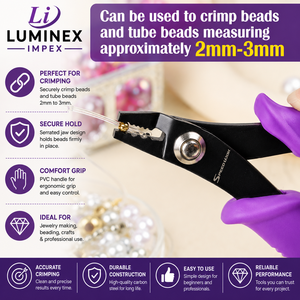 LUMINEX IMPEX LUB=113 <b>Long</b> <b>Nose</b> Stainless Steel Lightweight Smooth Work Jewelry Making Polishing Pliers for Bracelet Making DIY - Product Image 4