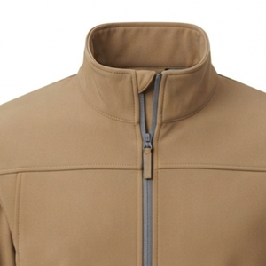 Chaqueta para Hombre Color Bronceado, Cierre Completo, Cuello Alto, Resistente al Viento, Informal, Corte Regular, Exterior de Poliéster, para Otoño, Abrigo para Exteriores - Product Image 5