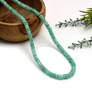 Forme de Rondelle lisse émeraude naturelle de haute qualité 16 pouces 2 à 5.5mm perles de brin de pierres précieuses pour la fabrication de collier de bijoux - Product Image 3