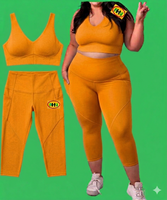 Nouvel ensemble de sport réversible et respirant grande taille, mode deux pièces pour femme, vêtements de yoga et de fitness à manches longues, tenue de gym à taille élastique