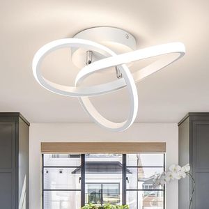 Plafoniera LED Moderna 4500K Luce Bianca Diurna Semi-Incasso per Corridoio Camera da Letto Bagno Cucina Balcone - Product Image 1